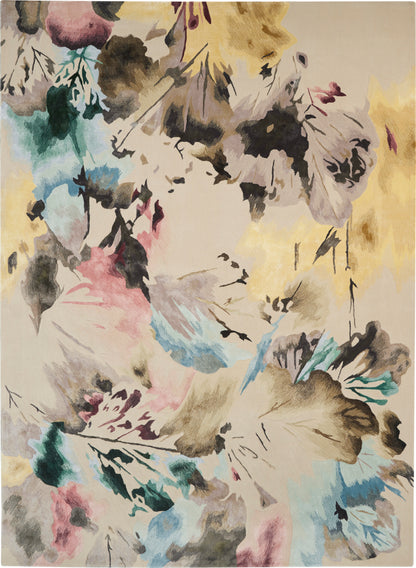 Nourison Home Prismatic  Beige Multicolor  Contemporary