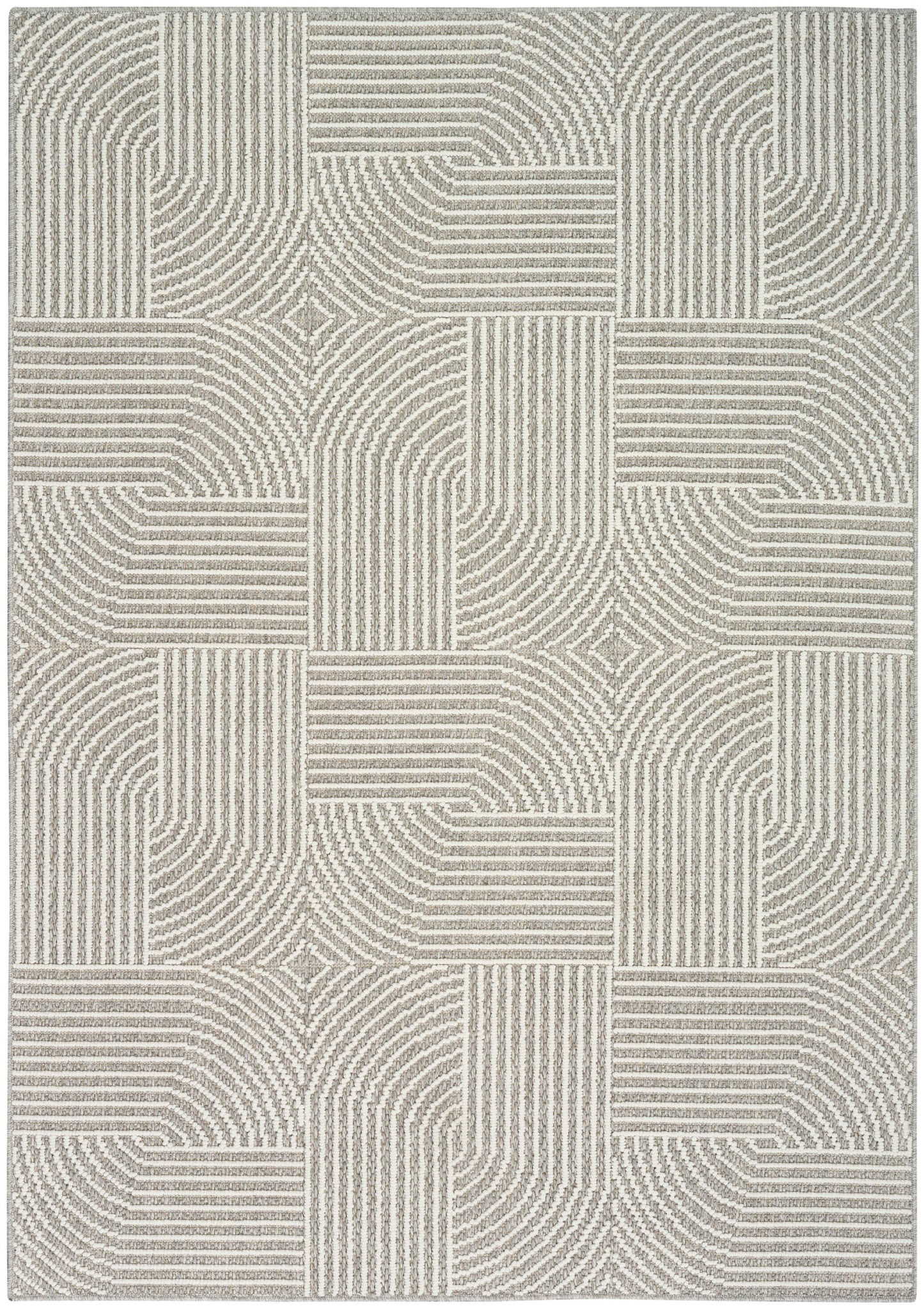 Nourison Home Natural Texture NTX02 Grey Ivory Contemporary Machine Woven Rug
