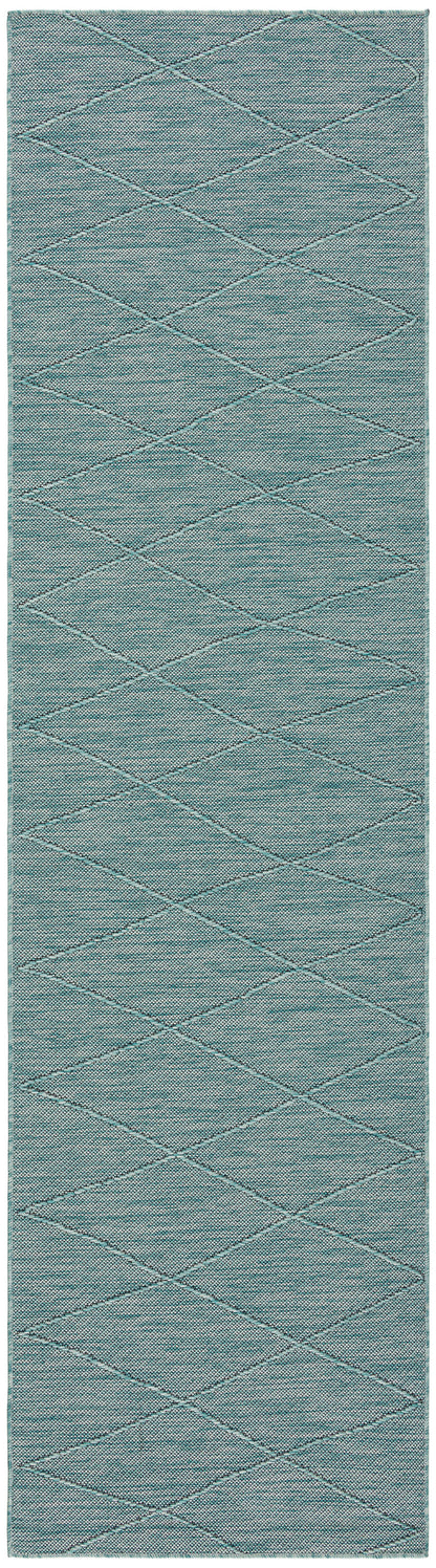 Nourison Home Washable Solutions WSL01 Aqua Contemporary Power-loomed Rug