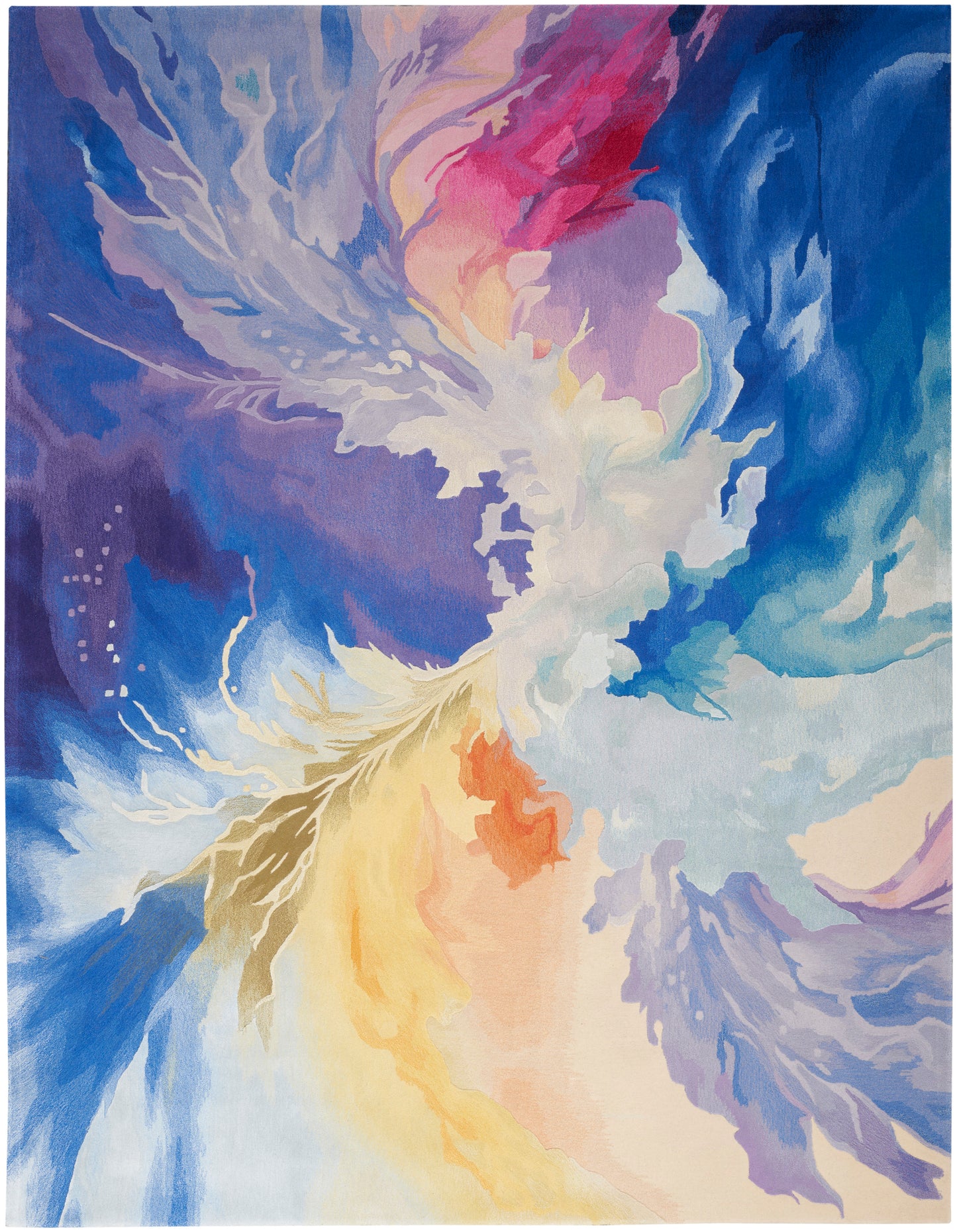 Nourison Home Prismatic PRS37 Blue Multicolor Contemporary Hand Tufted Rug