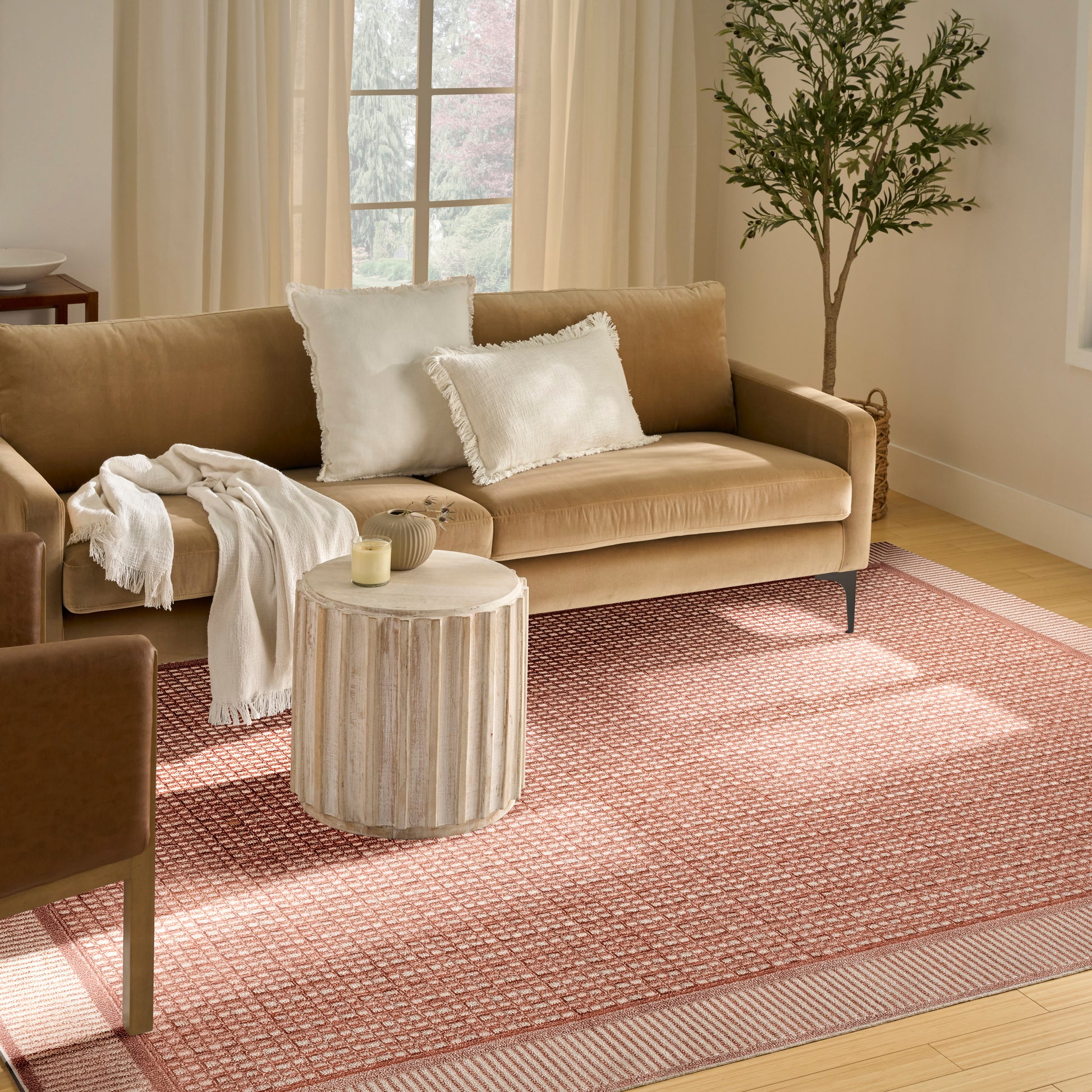 Nourison Home Nordic  Brick Ivory  Contemporary