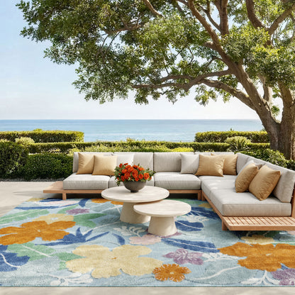 Nourison Home Suncoast  Blue Multicolor  Contemporary