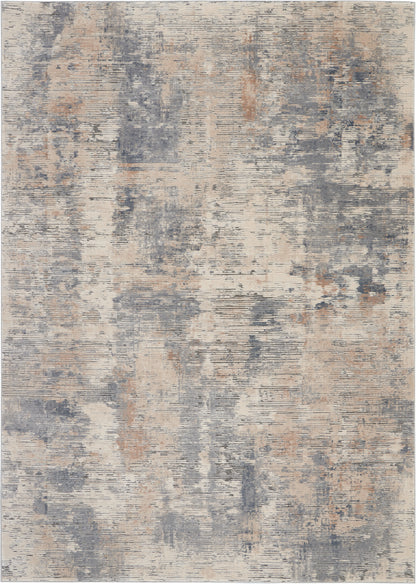 Nourison Home Rustic Textures RUS05 Beige Grey Contemporary Power-loomed Rugs