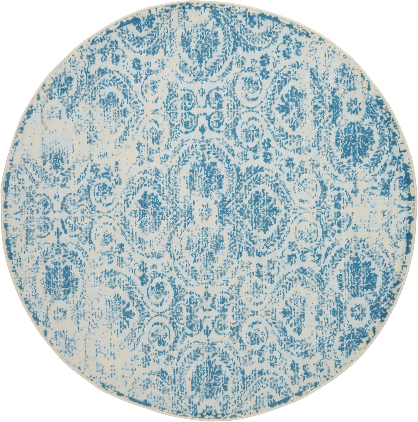 Nourison Home Jubilant JUB05 Blue Transitional Power-loomed Rug