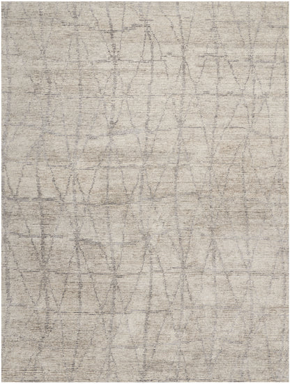 Nourison Home Ellora ELL02 Stone Contemporary Knotted Rug