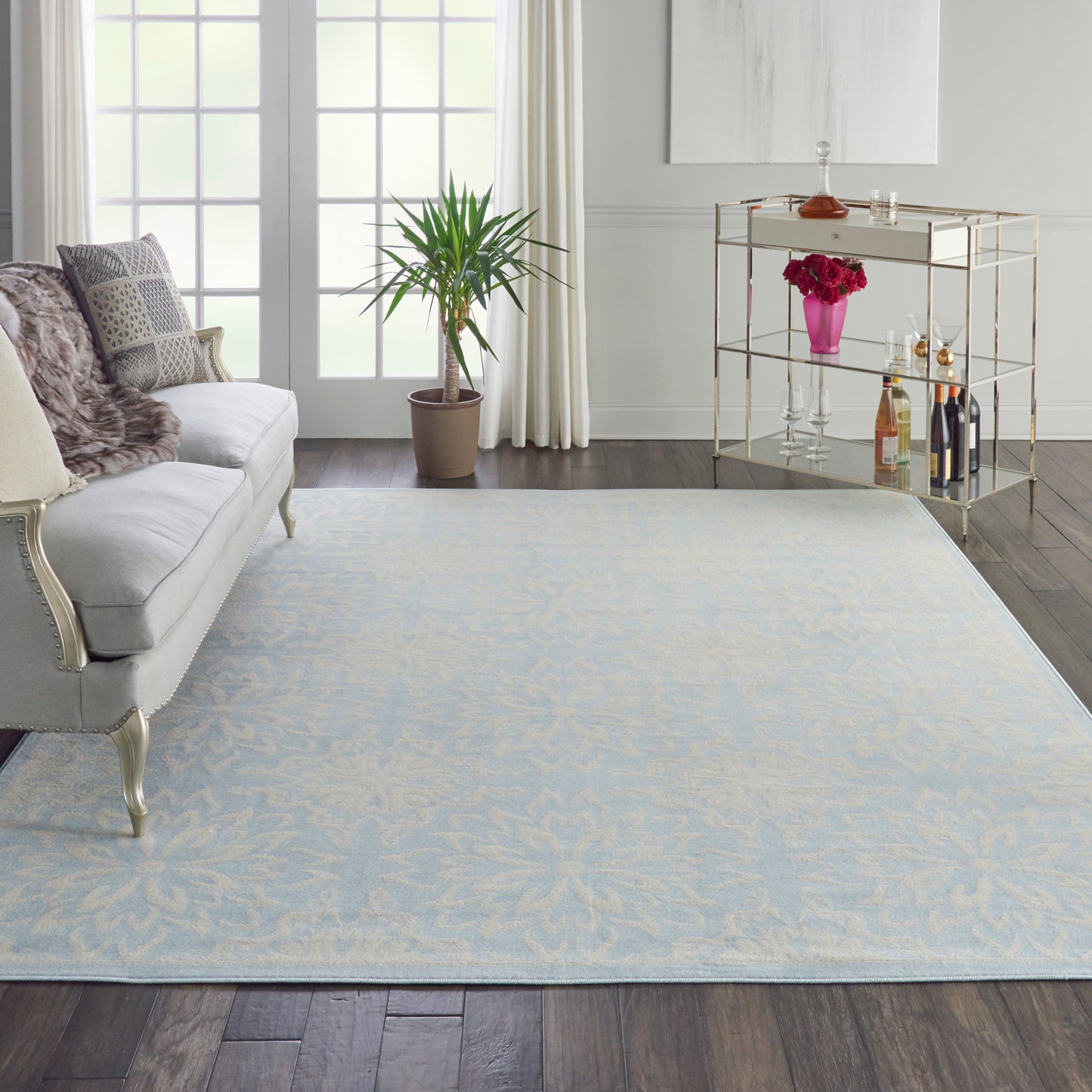 Nourison Home Jubilant  Ivory Light Blue  Transitional