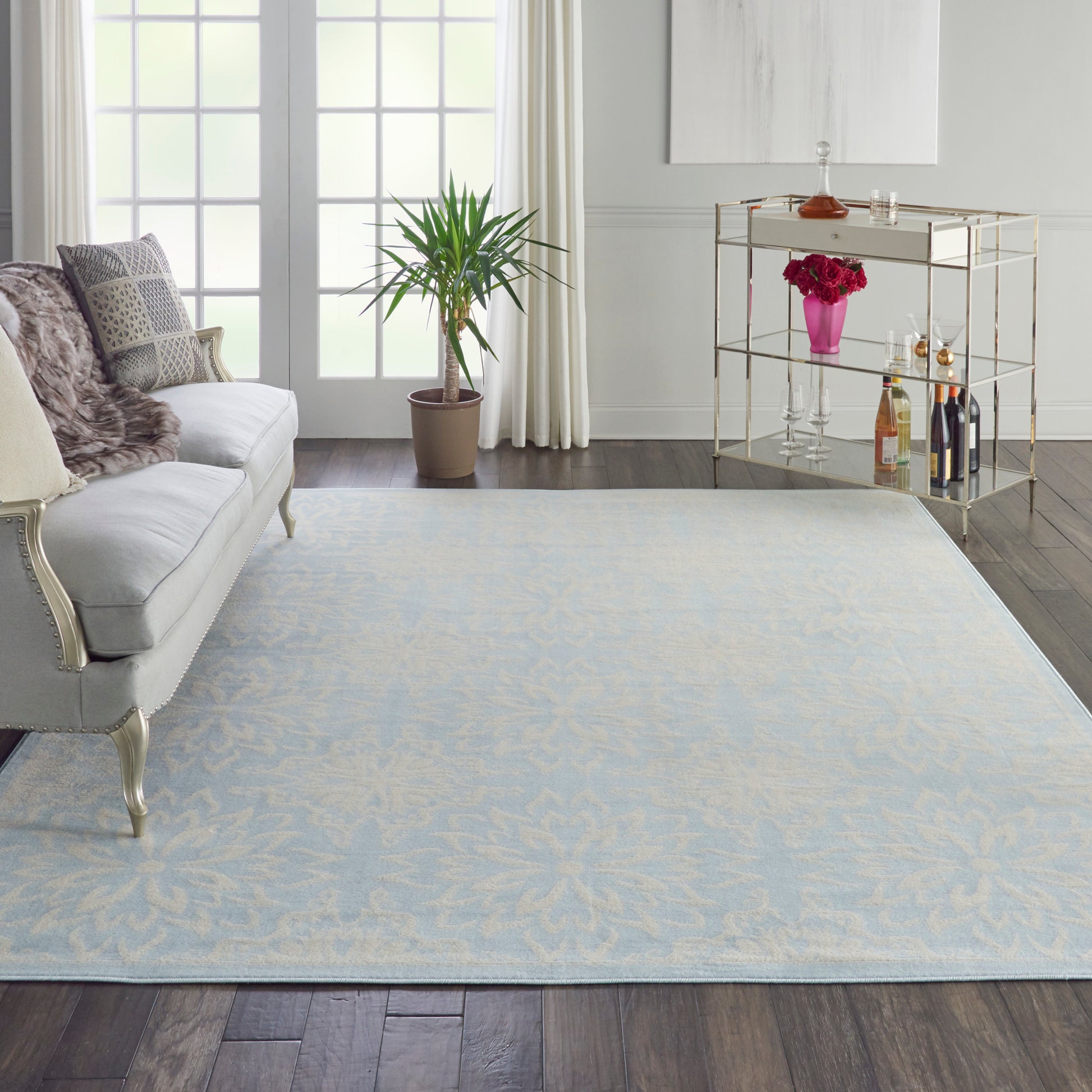 Nourison Home Jubilant  Ivory Light Blue  Transitional