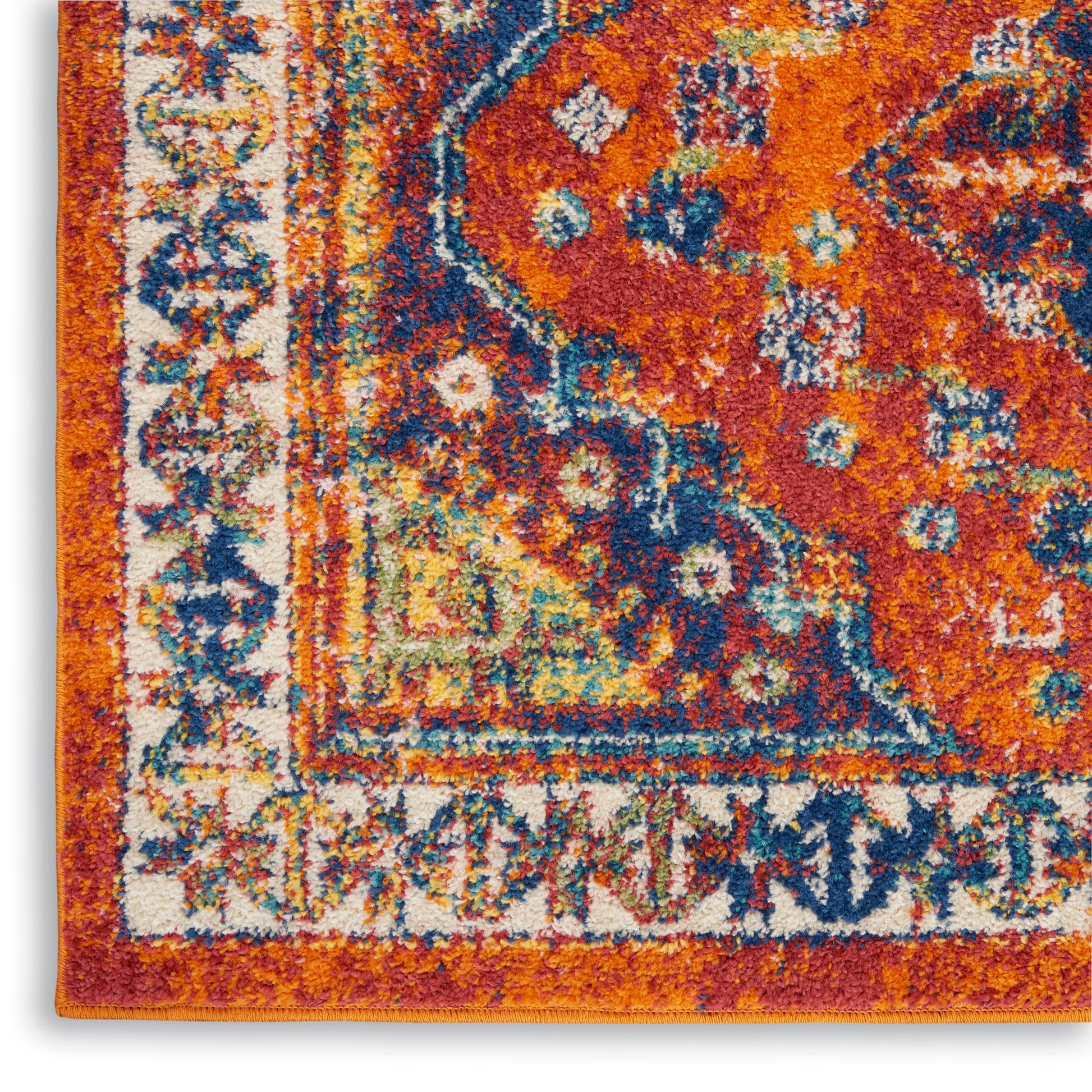 Nourison Home Allur  Orange Multicolor  Transitional