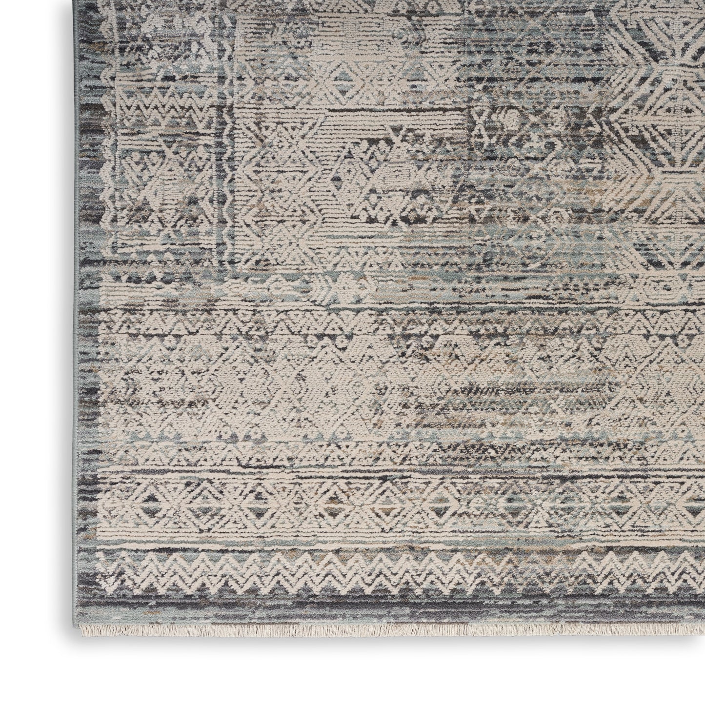 Nourison Home Lynx  Ivory Blue  Transitional