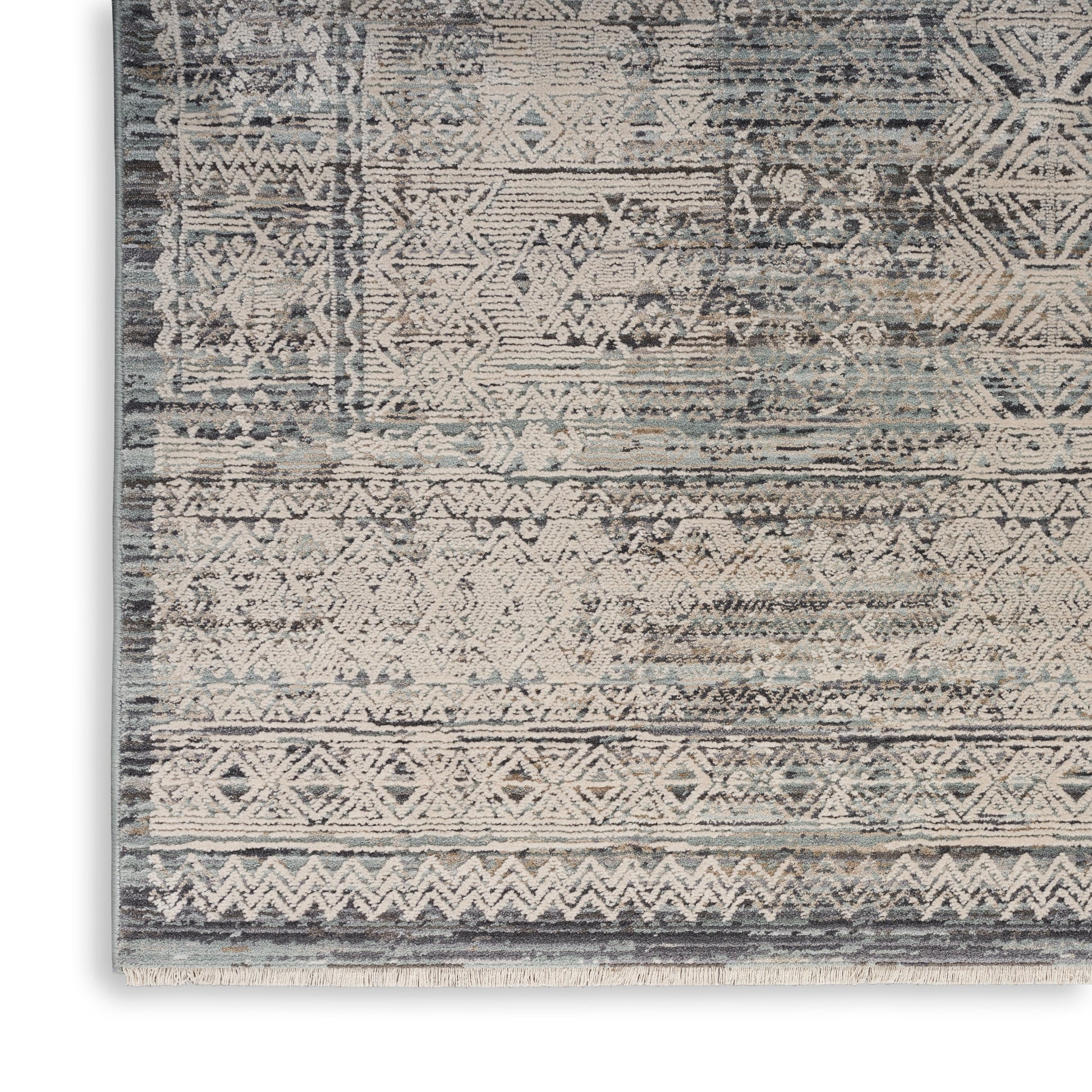 Nourison Home Lynx  Ivory Blue  Transitional