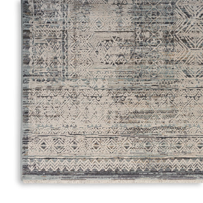 Nourison Home Lynx  Ivory Blue  Transitional