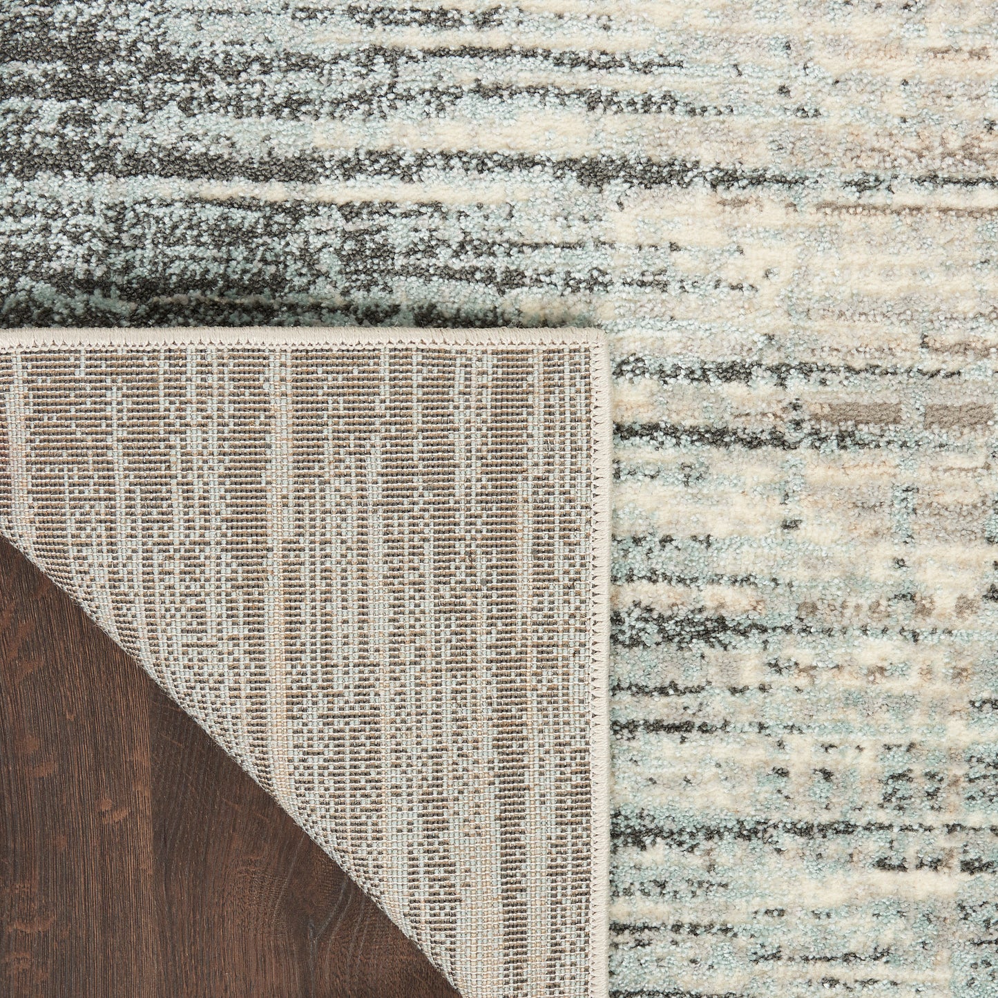 Nourison Home Marmara  Teal Grey  Contemporary