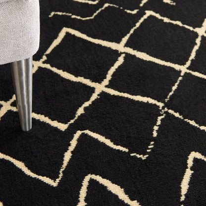 Nourison Home Grafix  Black  Contemporary