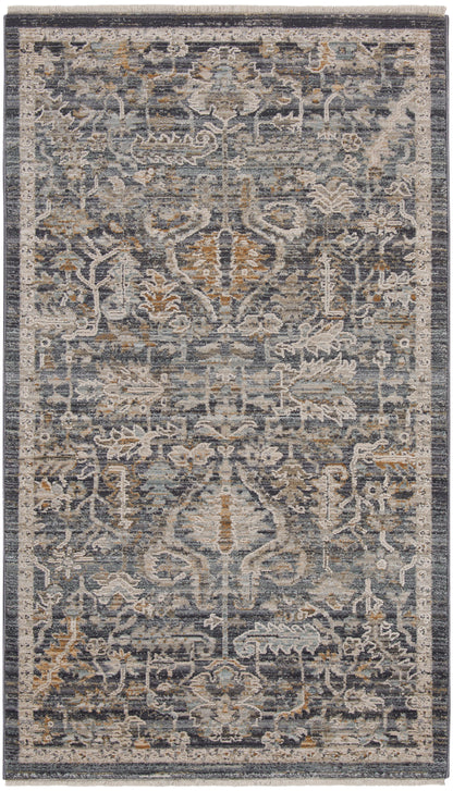 Nourison Home Lynx LNX02 Navy Multicolor Transitional Power-loomed Rug