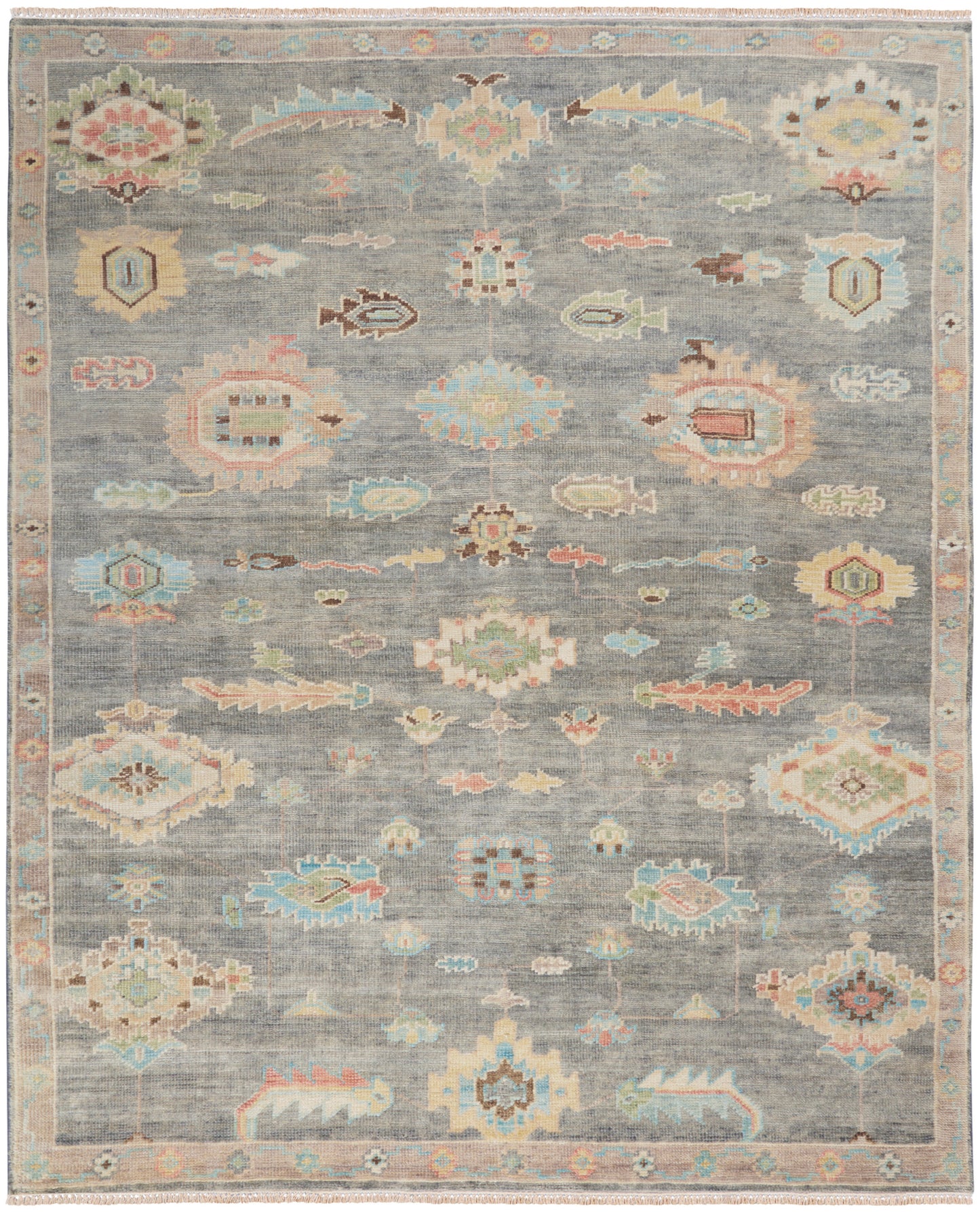 Nourison Home Odessa ODS02 Dark Grey Multicolor Traditional Knotted Rug