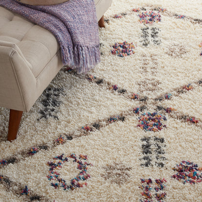 Nourison Home Denmark Shag  Ivory  Contemporary