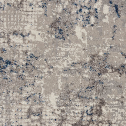 Nourison Home Royal Terrace  White Blue  Contemporary