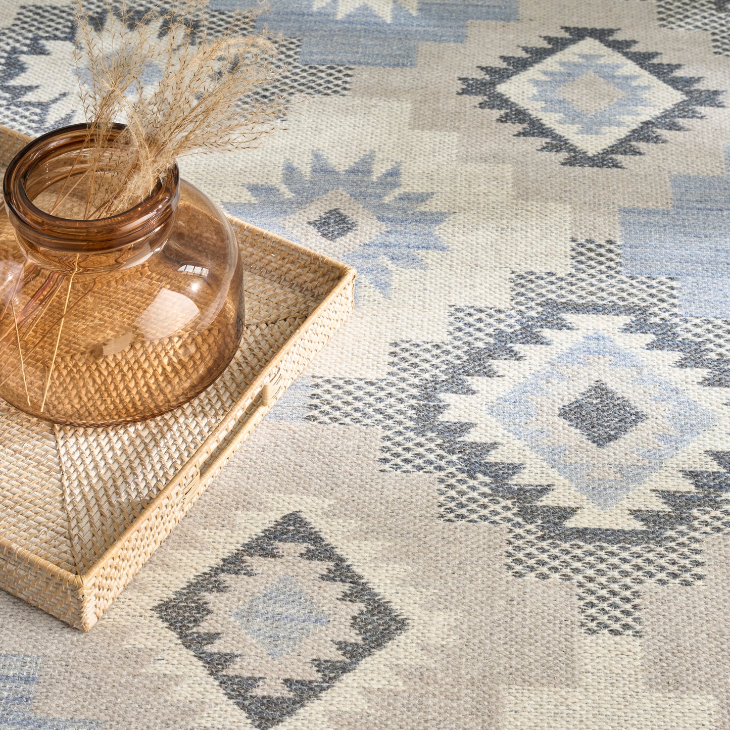 Nourison Home Copenhagen  Ivory Blue  Contemporary