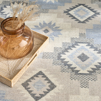 Nourison Home Copenhagen  Ivory Blue  Contemporary