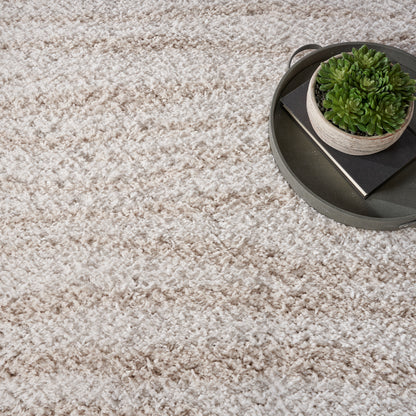 Nourison Home Modern Shag  Ivory Beige  Contemporary