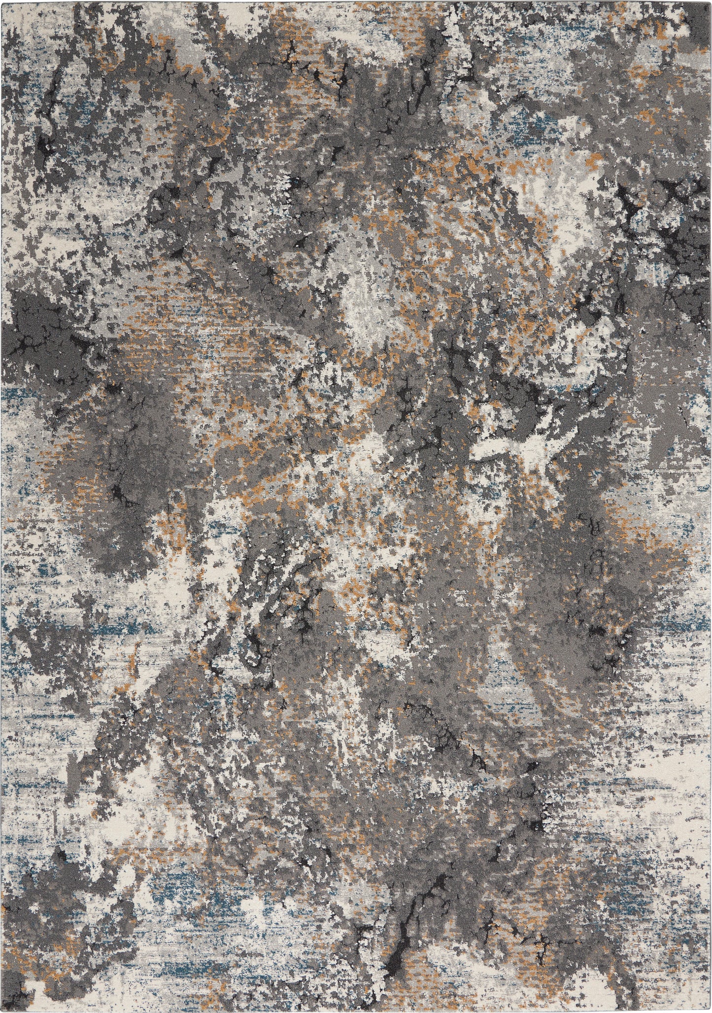 Nourison Home Tangra TNR01 Grey Multicolor Contemporary Power-loomed Rug