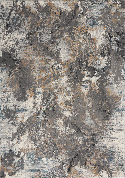 Nourison Home Tangra TNR01 Grey Multicolor Contemporary Power-loomed Rug