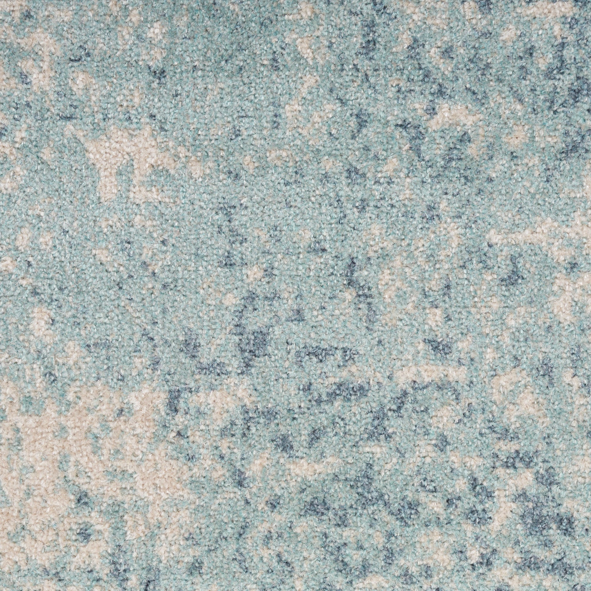 Nourison Home Astra Machine Washable  Blue Ivory  Contemporary