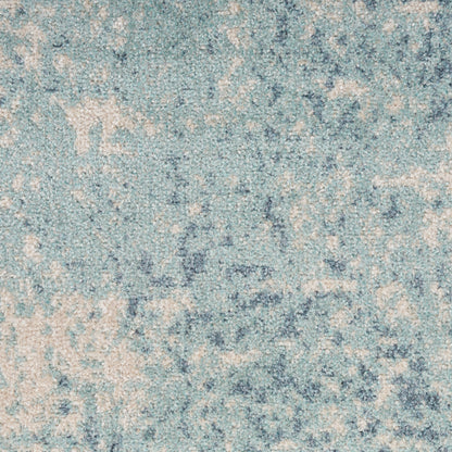 Nourison Home Astra Machine Washable  Blue Ivory  Contemporary