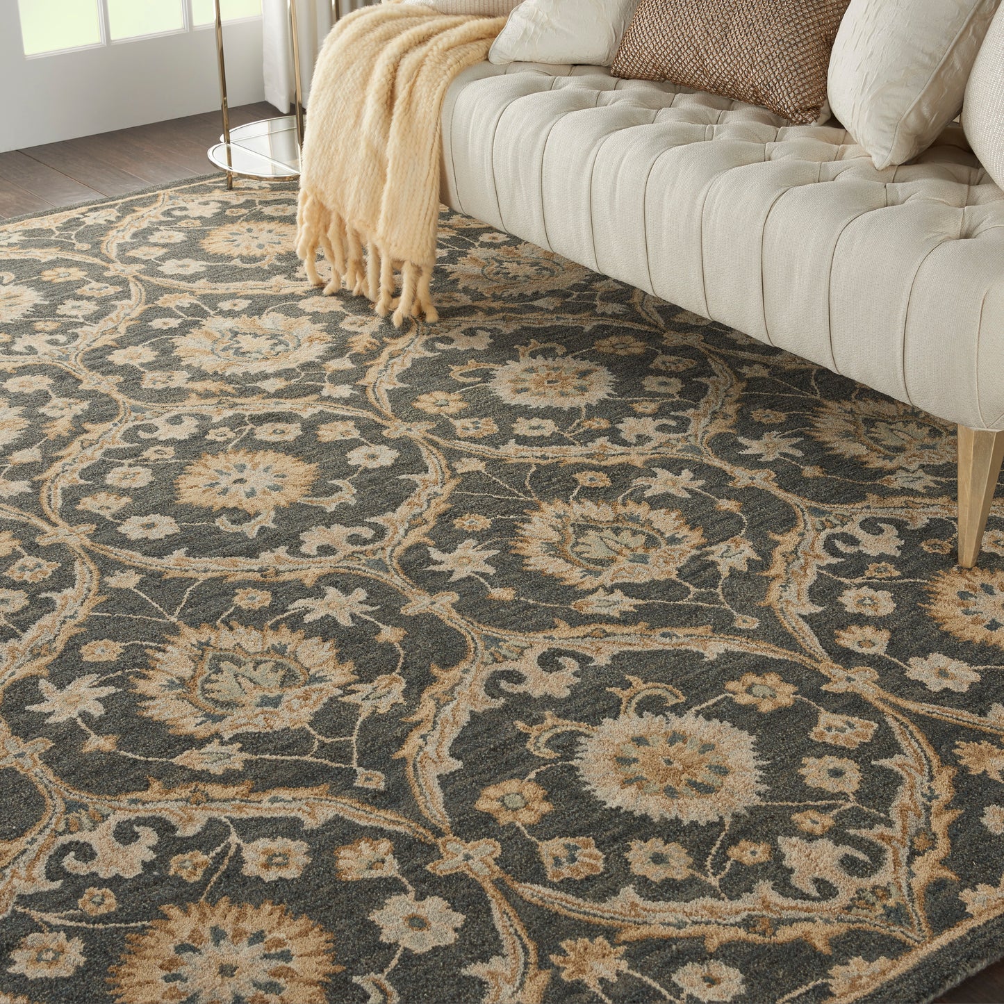 Nourison Home Jazmine  Navy  Traditional