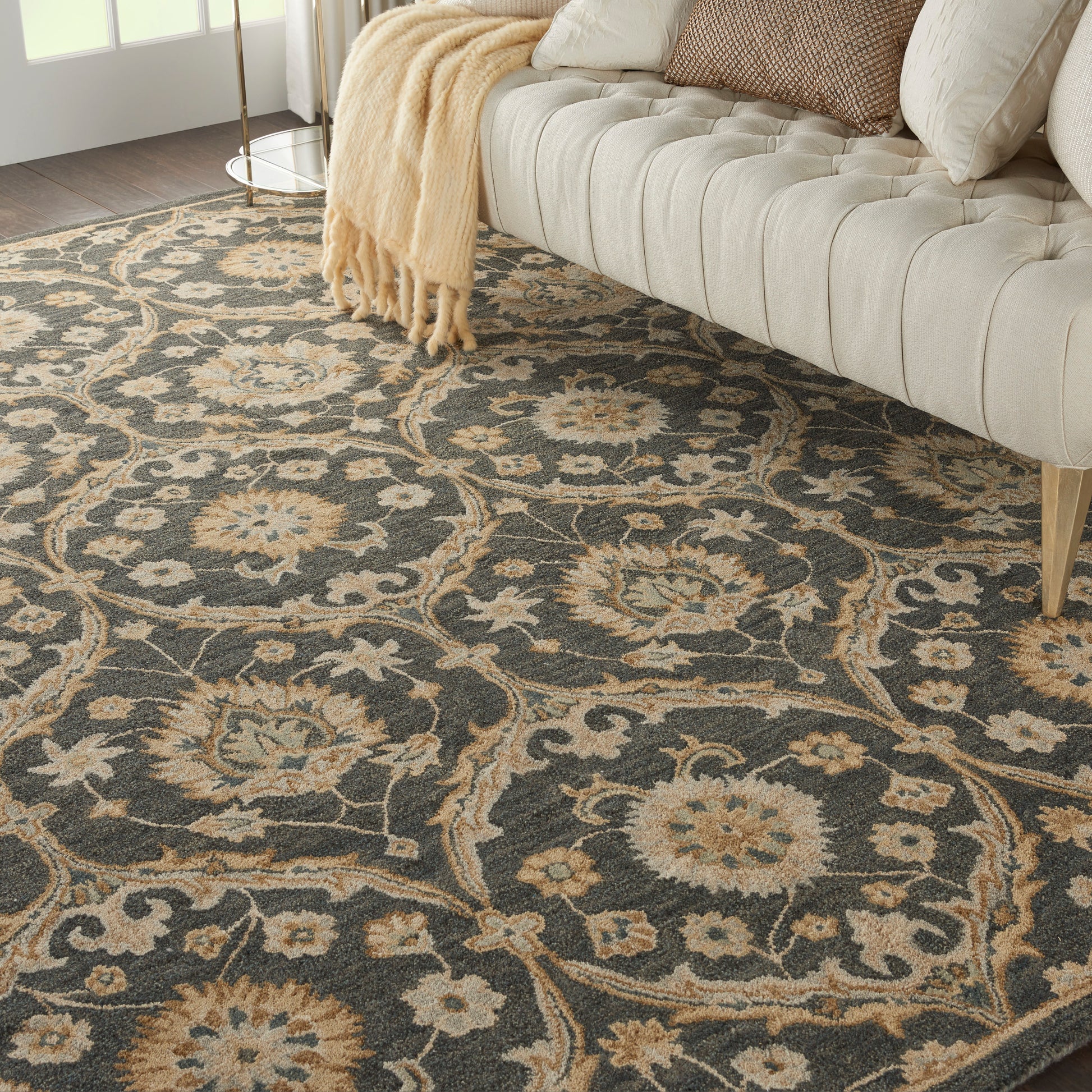 Nourison Home Jazmine  Navy  Traditional