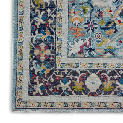 Nourison Home Ankara Global  Teal Multicolor  Traditional