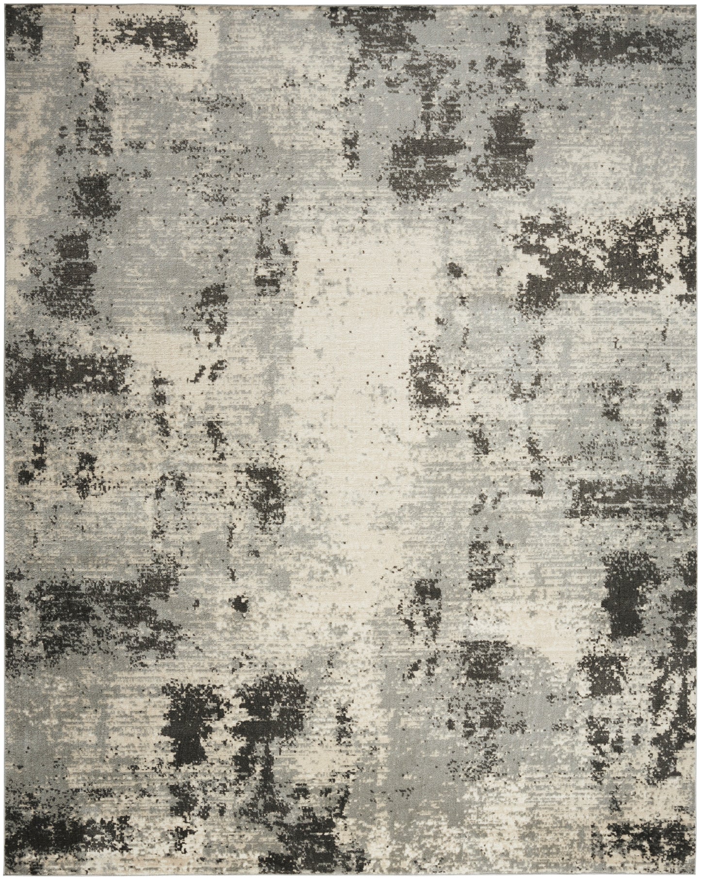 Nourison Home Serenity Home SRH06 Ivory Grey Contemporary Loom-woven Rug
