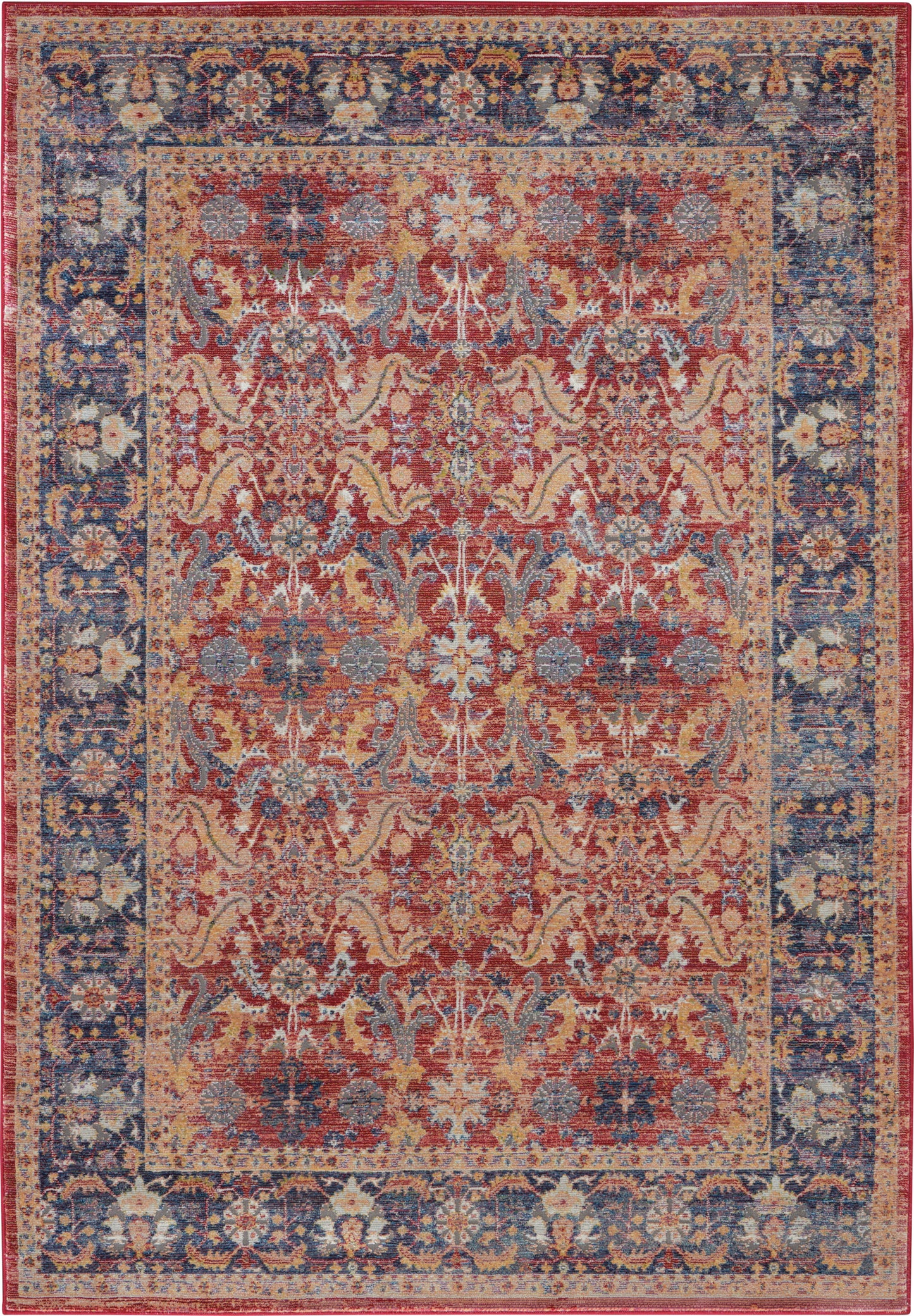 Nourison Home Ankara Global ANR02 Red Traditional Power-loomed Rug