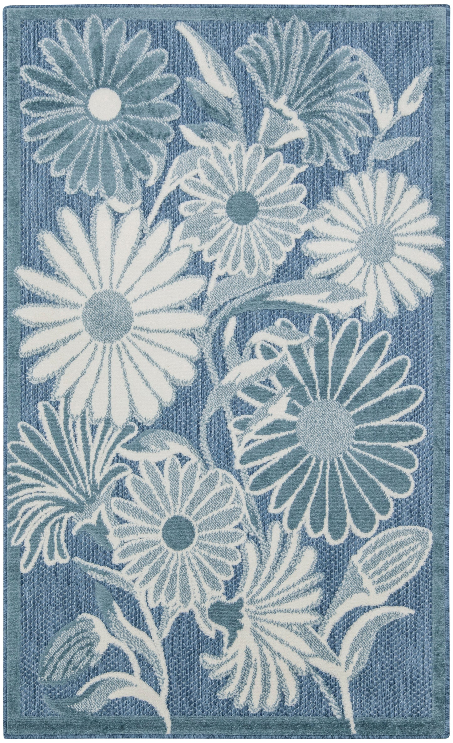Nourison Home Aloha ALH33 Blue Contemporary Power-loomed Rugs