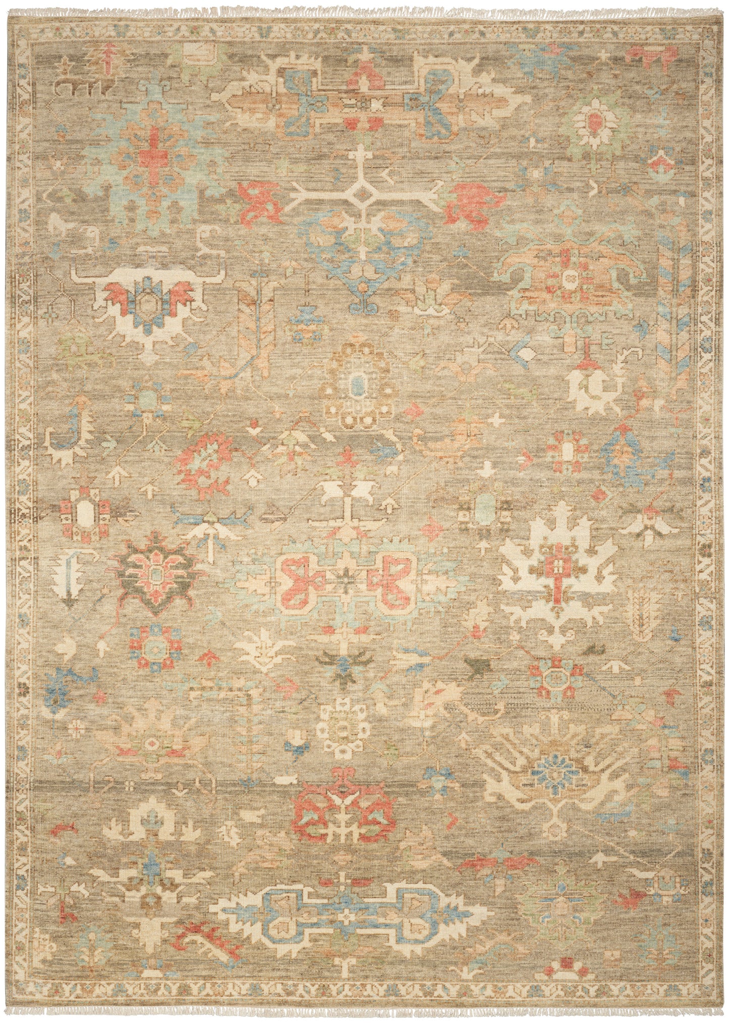 Nourison Home Heritage Vine HTV04 Charcoal Traditional Hand Knotted Rug