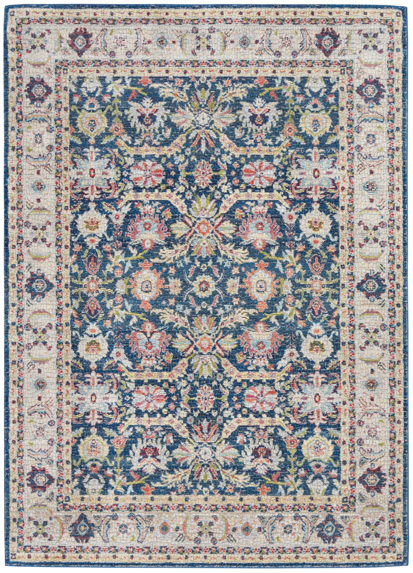 Nourison Home Ankara Global ANR13 Navy Multicolor Traditional Power-loomed Rug