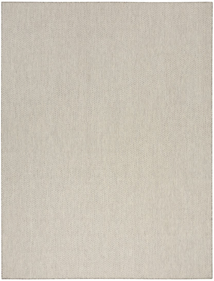 Nourison Home Courtyard COU01 Ivory Silver Contemporary Power-loomed Rug