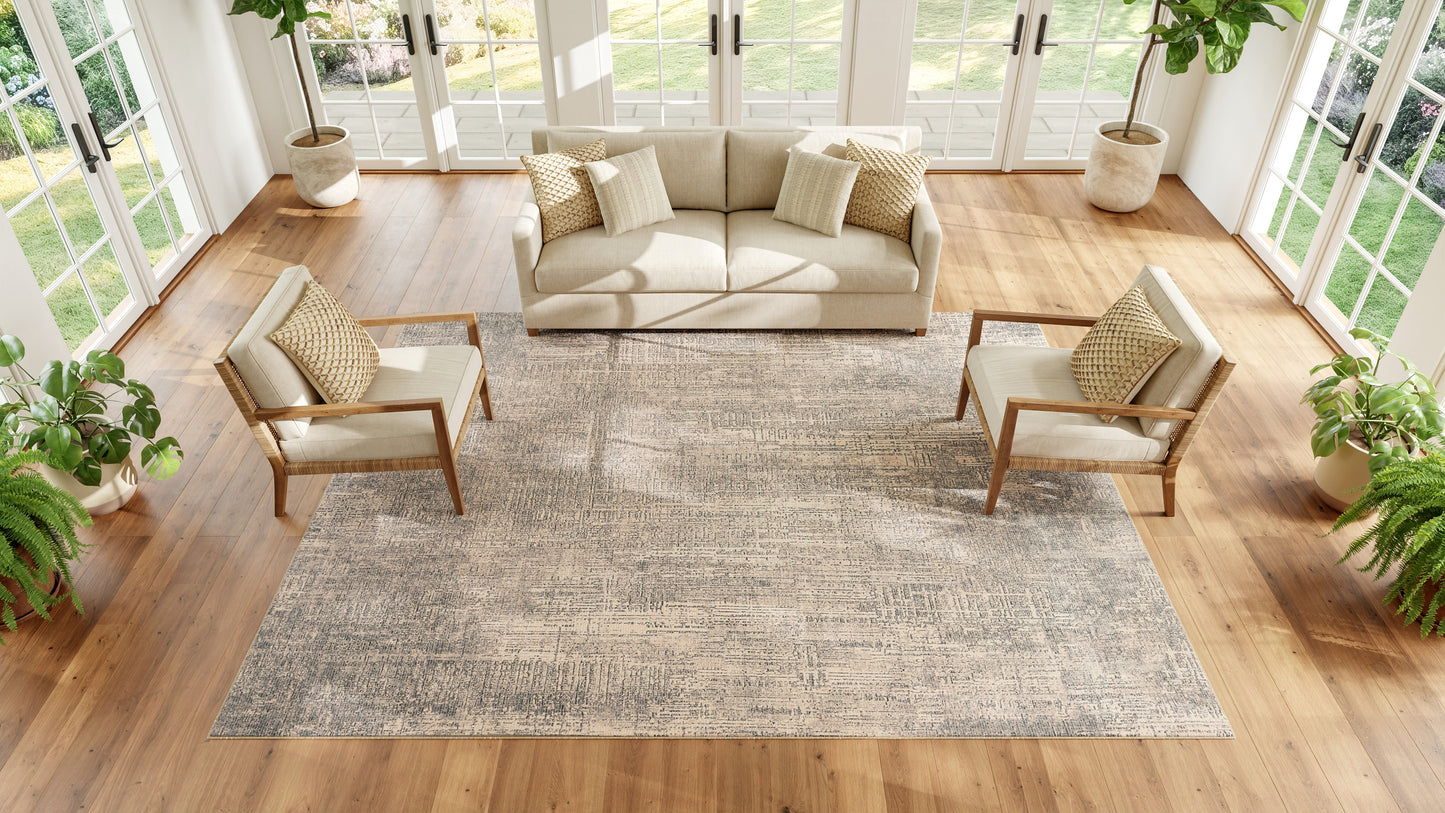 Nourison Home Botanical Washables  Taupe  Contemporary
