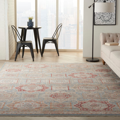 Nourison Home Homestead  Blue Multicolor  Traditional
