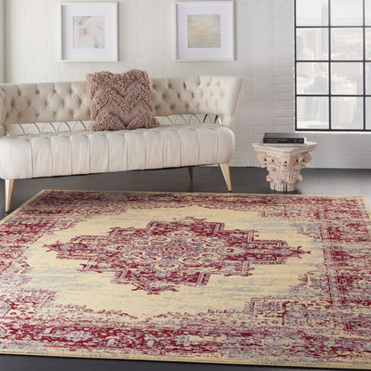 Nourison Home Grafix  Cream Red  Transitional
