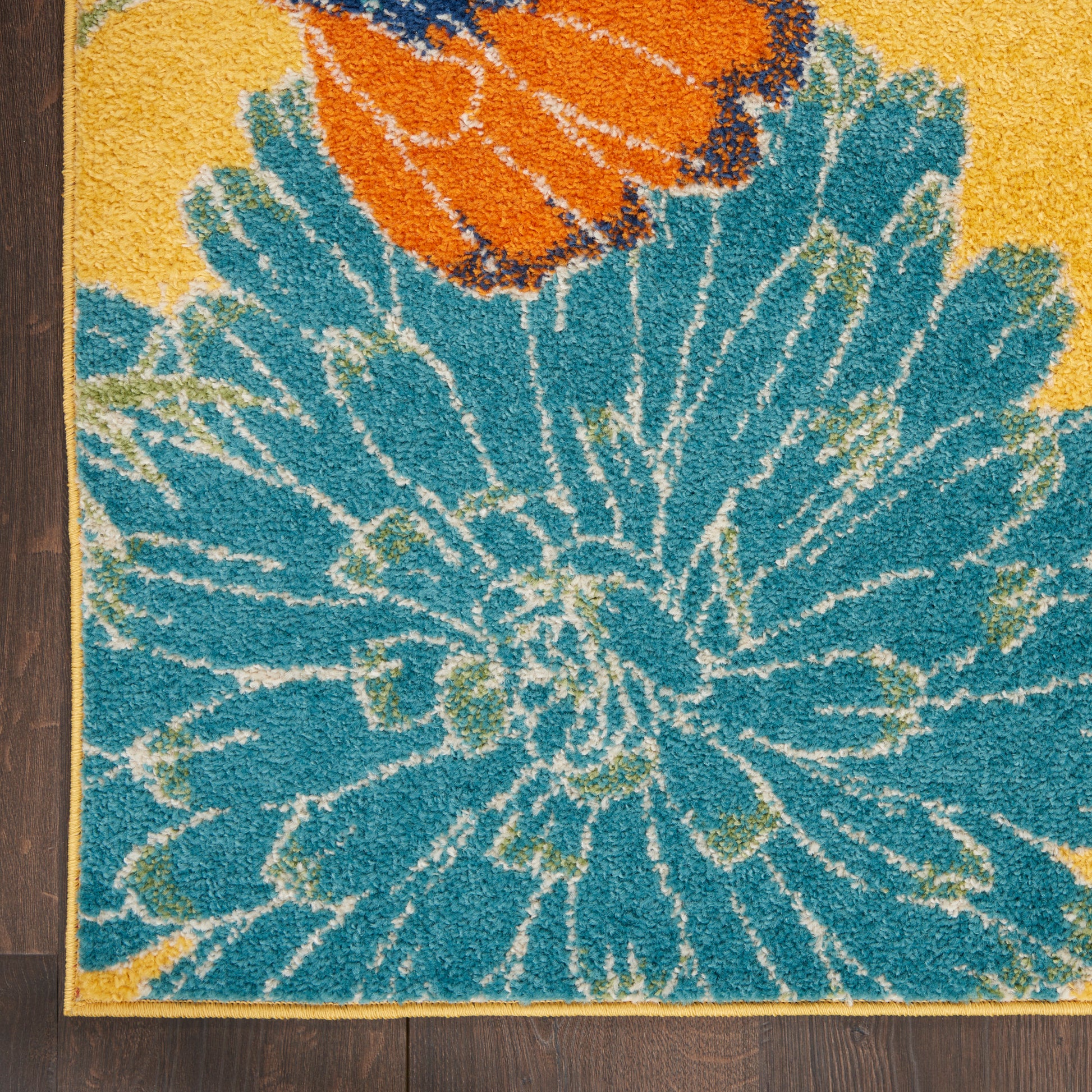 Nourison Home Allur  Yellow Multicolor  Contemporary