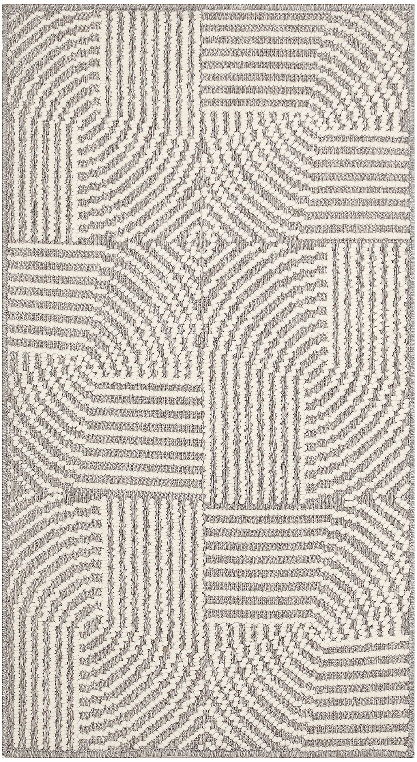 Nourison Home Natural Texture NTX02 Grey Ivory Contemporary Power-loomed Rug