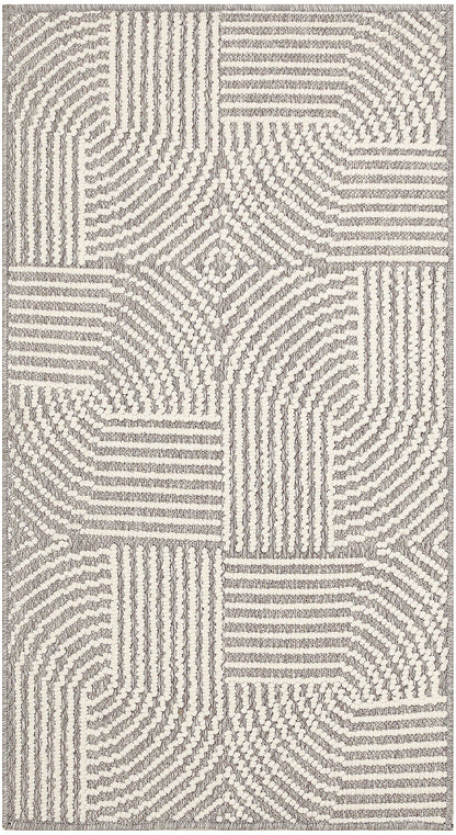 Nourison Home Natural Texture NTX02 Grey Ivory Contemporary Machine Woven Rug