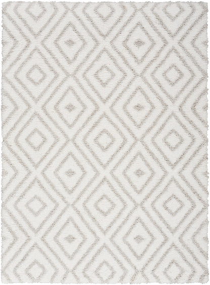 Nourison Home Modern Shag  Ivory Silver  Contemporary