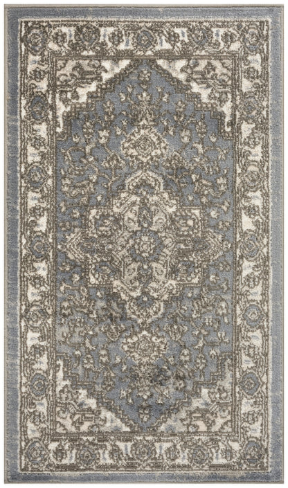Nourison Home Quarry QUA05 Blue Transitional Power-loomed Rugs