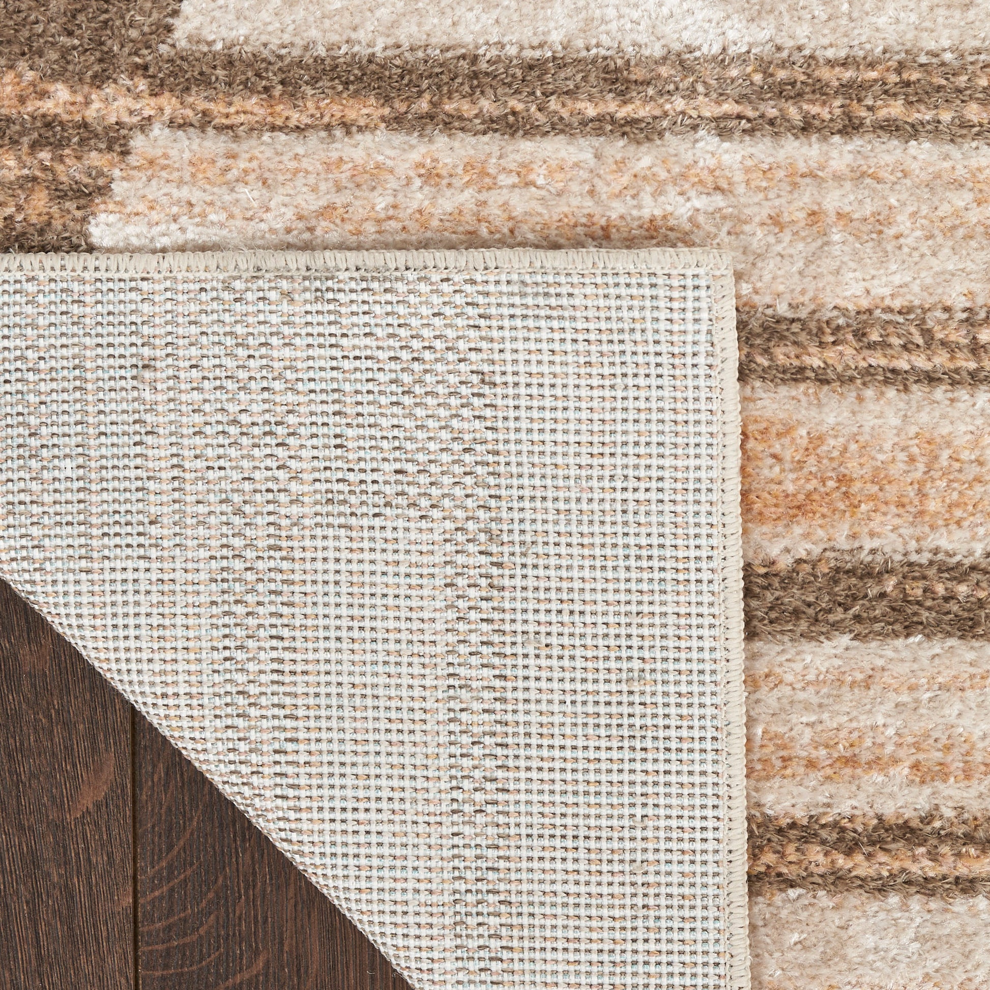 Nourison Home Astra Machine Washable  Latte  Contemporary