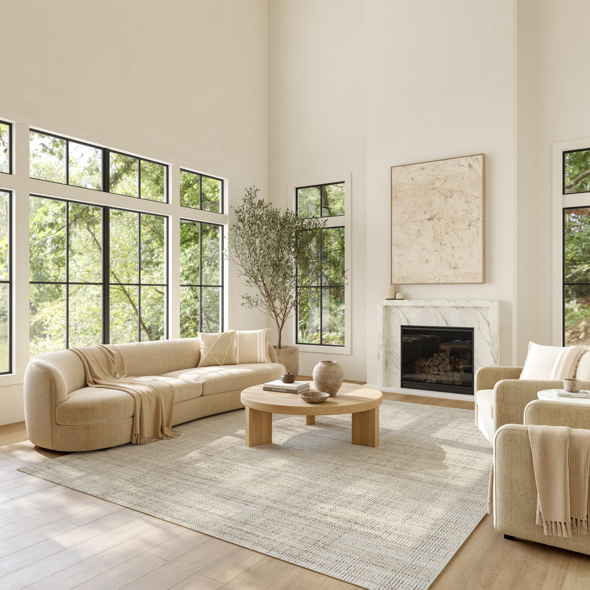 Nourison Home Soft Structure  Beige  Contemporary