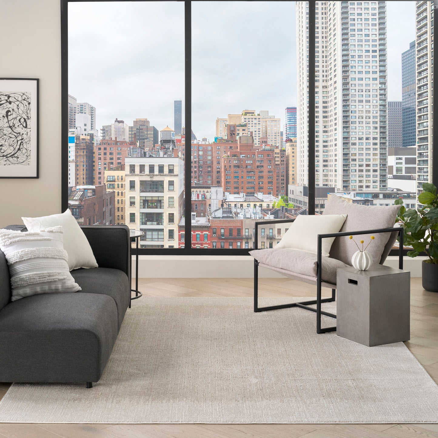 DKNY Grand Street  Ivory Beige  Contemporary