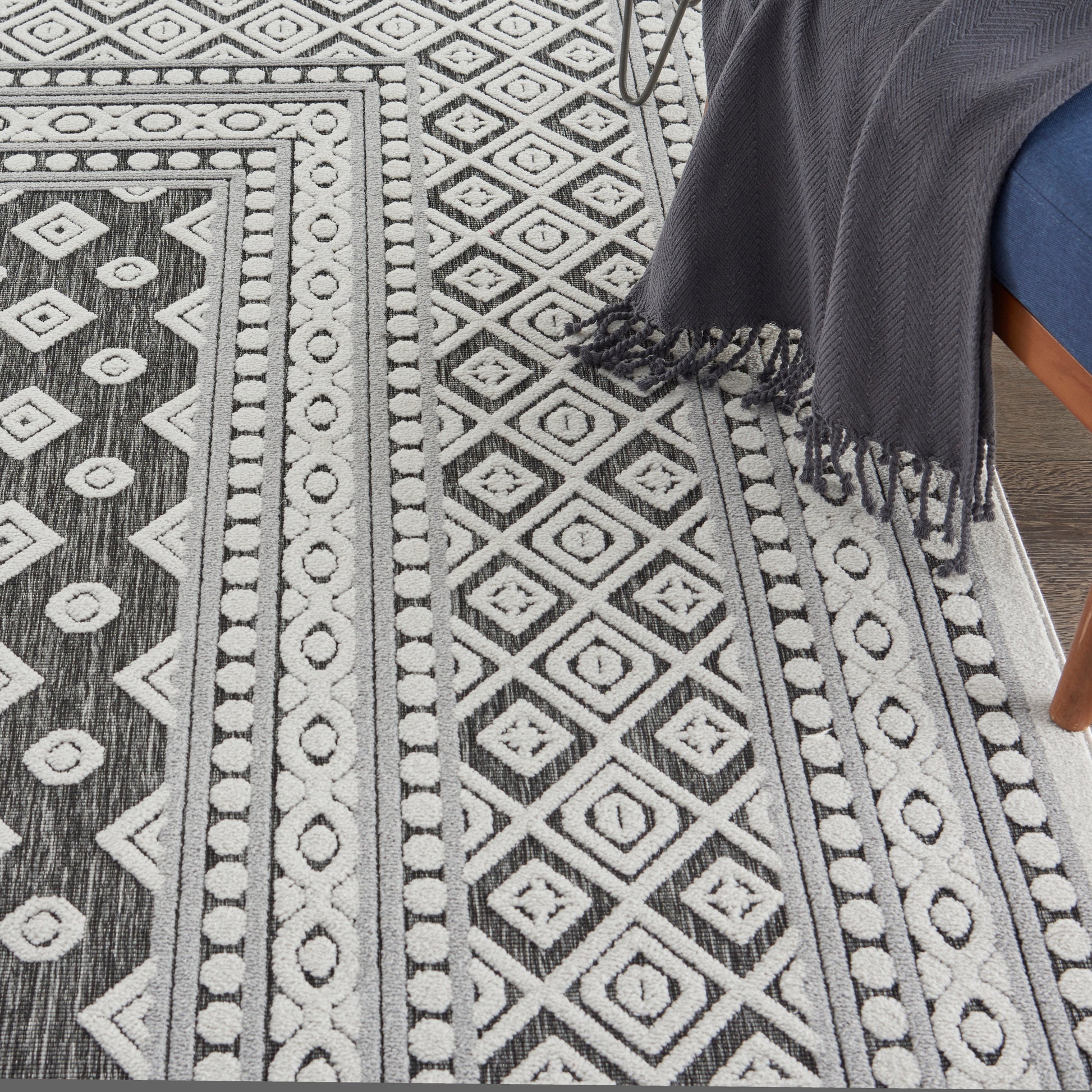 Nourison Home Key Largo  Dark Grey  Transitional