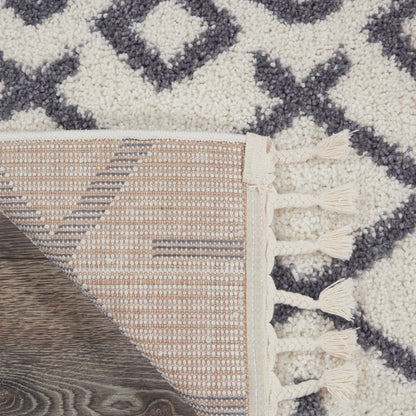 Nourison Home Moroccan Shag  White  Transitional